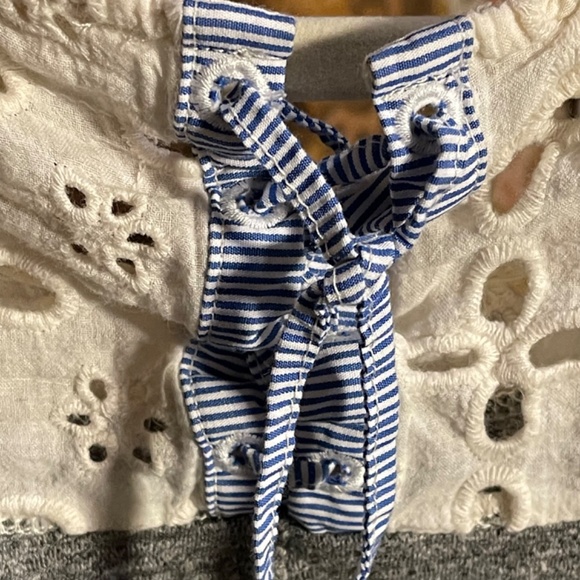 Free People Gray and White Lace Blouse - Picture 3 of 7